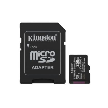 KINGSTON CANVAS SELECT PLUS 256GB MICROSD КАРТА