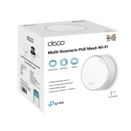 Tочка за достъп TP-LINK Deco X50-PoE AX3000 1xGbE 1x 2.5GbE Wi-Fi 6 PoE