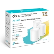 Tочка за достъп TP-LINK Deco X20(3-pack) AX1800 2xGbE MU-MIMO Wi-Fi 6