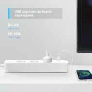 Интелигентен разклонител TP-Link Tapo P300, WiFi, 3 гнезда, 2300W, 10A, 1,5 метр