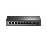 Комутатор TP-LINK TL-SF1009P, 9x 10/100M, 8 x PoE+ 65W, неуправляем, метален