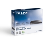 Комутатор TP-LINK TL-SG2008, 8x 10/100/1000 RJ45, VLAN, PoE in via Port 8