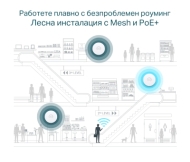 Tочка за достъп TP-LINK EAP670, AX5400, WiFi 6, 2.5xGbit PoE+ порт, таванен