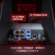 TP-Link Archer GE800 – BE19000 Wi-Fi 7 Gaming рутер, 3-лентов, 2× 10G портове, Game Acceleration