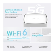TP-Link Archer NX200 – 5G AX1800 двулентов Wi-Fi 6 рутер с Nano SIM, EasyMesh, 2× SMA антени