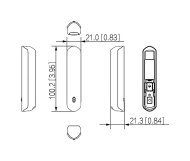 Dahua DHI-ARD324-W2(868) – размери и чертеж на датчика