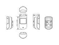 Dahua DHI-ARD2231-W2(868) – размери и чертеж на Dual-Tech датчик (104 × 60 × 50 mm)