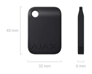 Ajax Tag – размери 45 × 32 × 6 mm