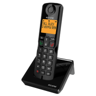 Безжичен DECT телефон Alcatel S280 EWE – черен – снимка 1