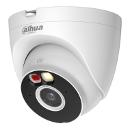 5 MP безжична Wi-Fi Turret IP мрежова камера Dahua T5A-PV-0280B – под ъгъл с включена светлина